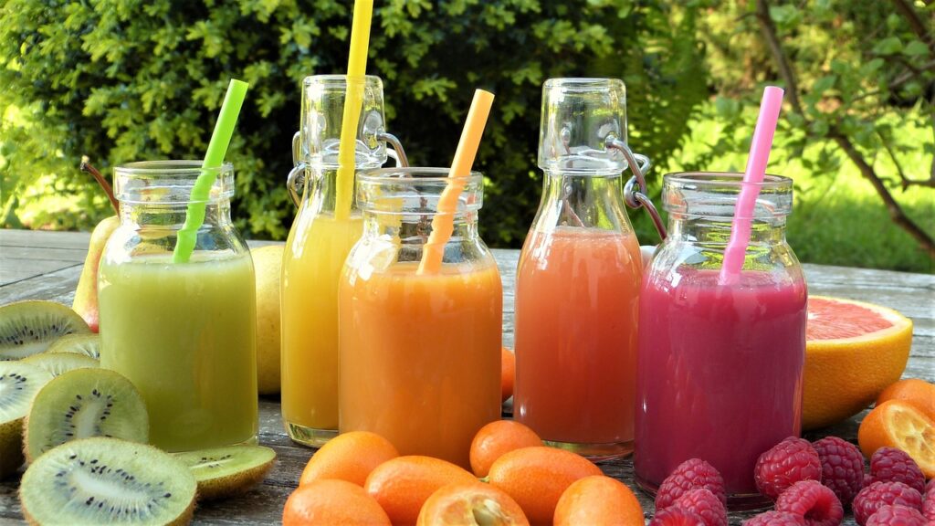 smoothies, juice, fruit