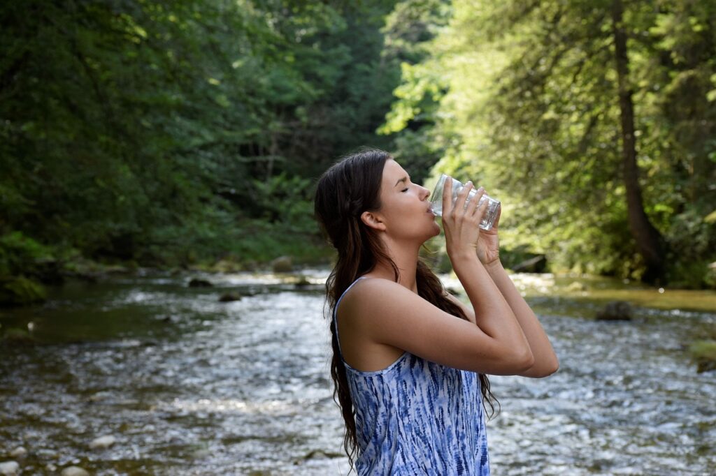 flow, water, woman