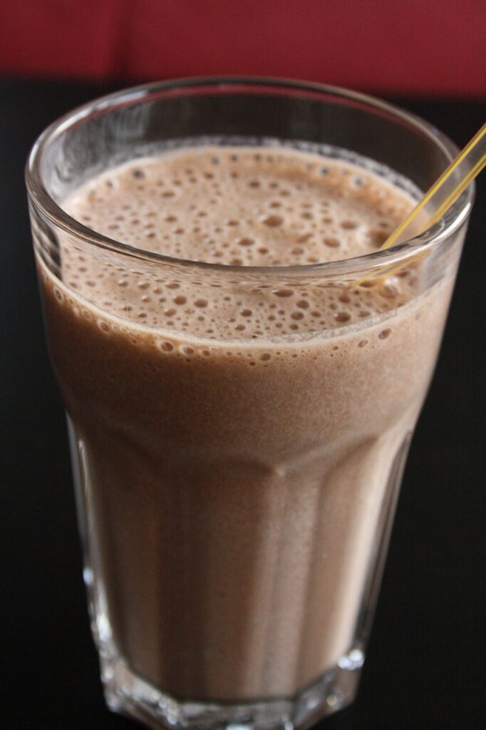 shake, chocolate, banana